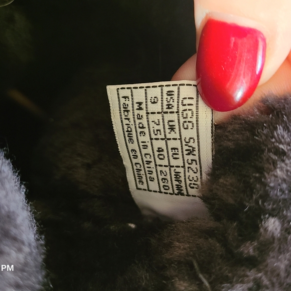 UGG Whitley Moccasin Boots Chestnut Suede Leather Tall Size 9 - Picture 6 of 7